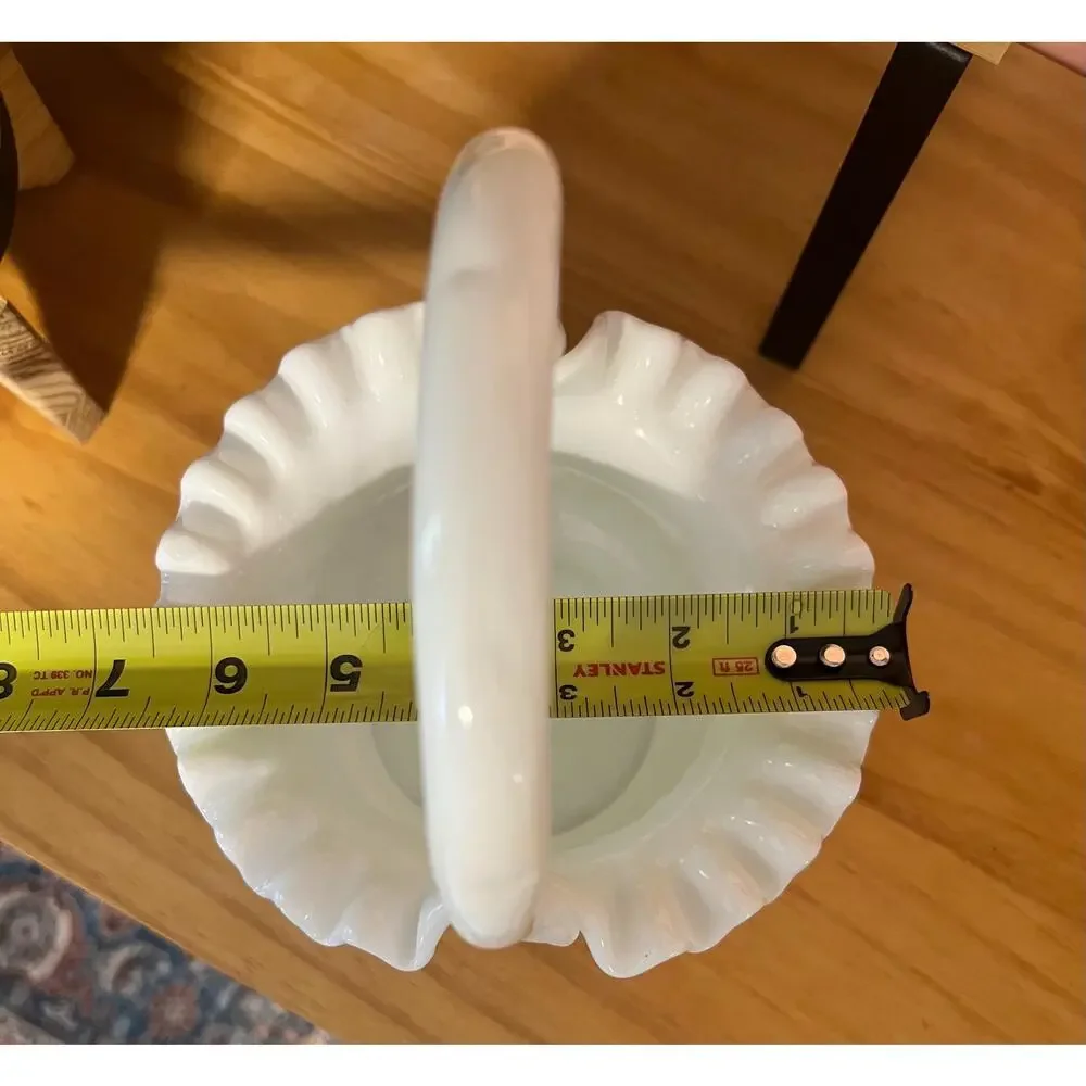 1950’s Vintage Fenton Hobnail 7” Basket